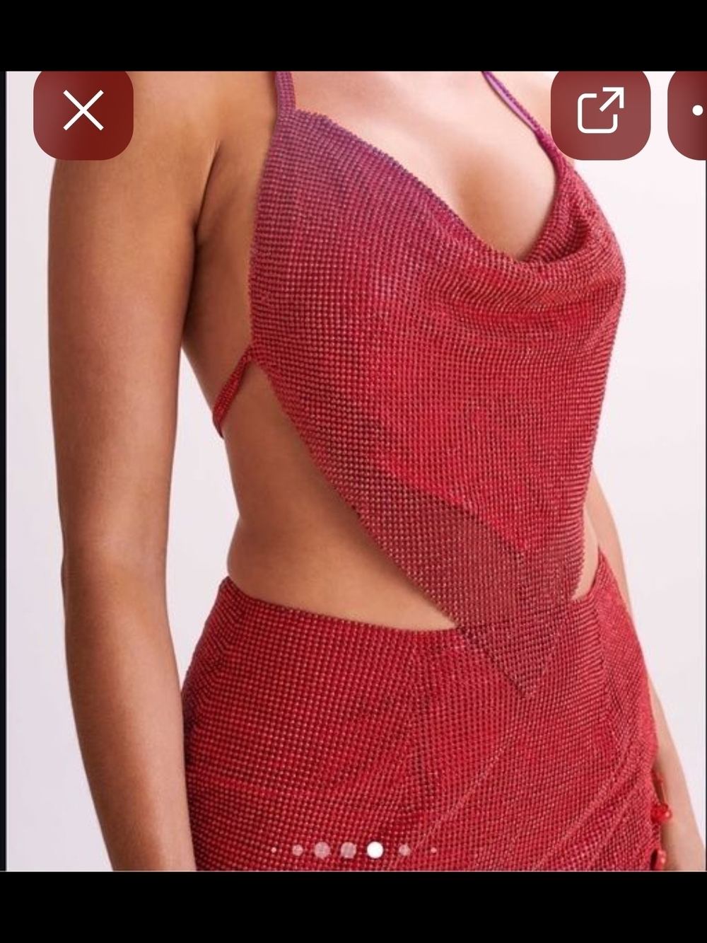 Meshki Red Crystal-Embellished  Daphne Set
